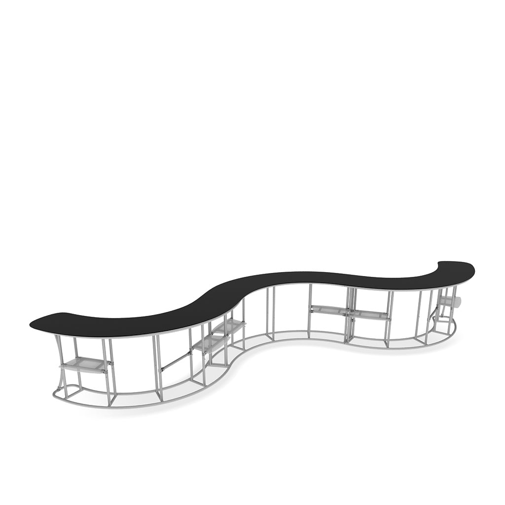 WaveLine InfoDesk Counter and information desk for trade shows and events frame view