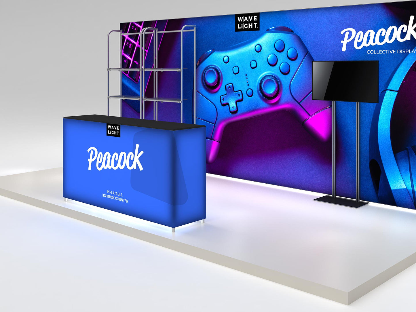 Peacock - 10x20 Inline Display