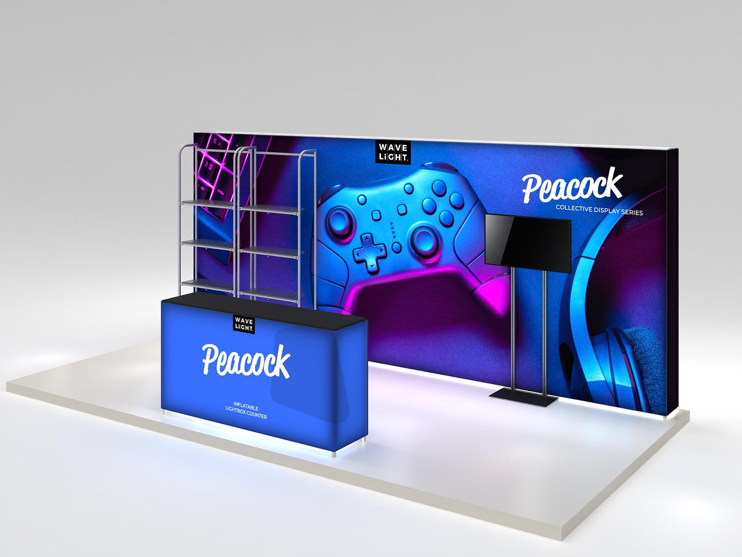 Peacock - 10x20 Inline Display