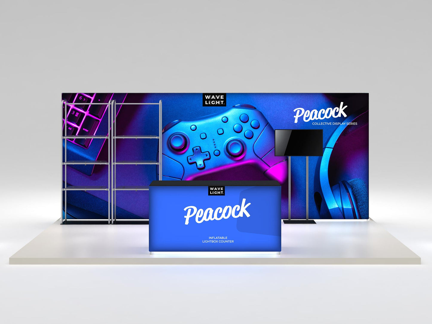 Peacock - 10x20 Inline Display