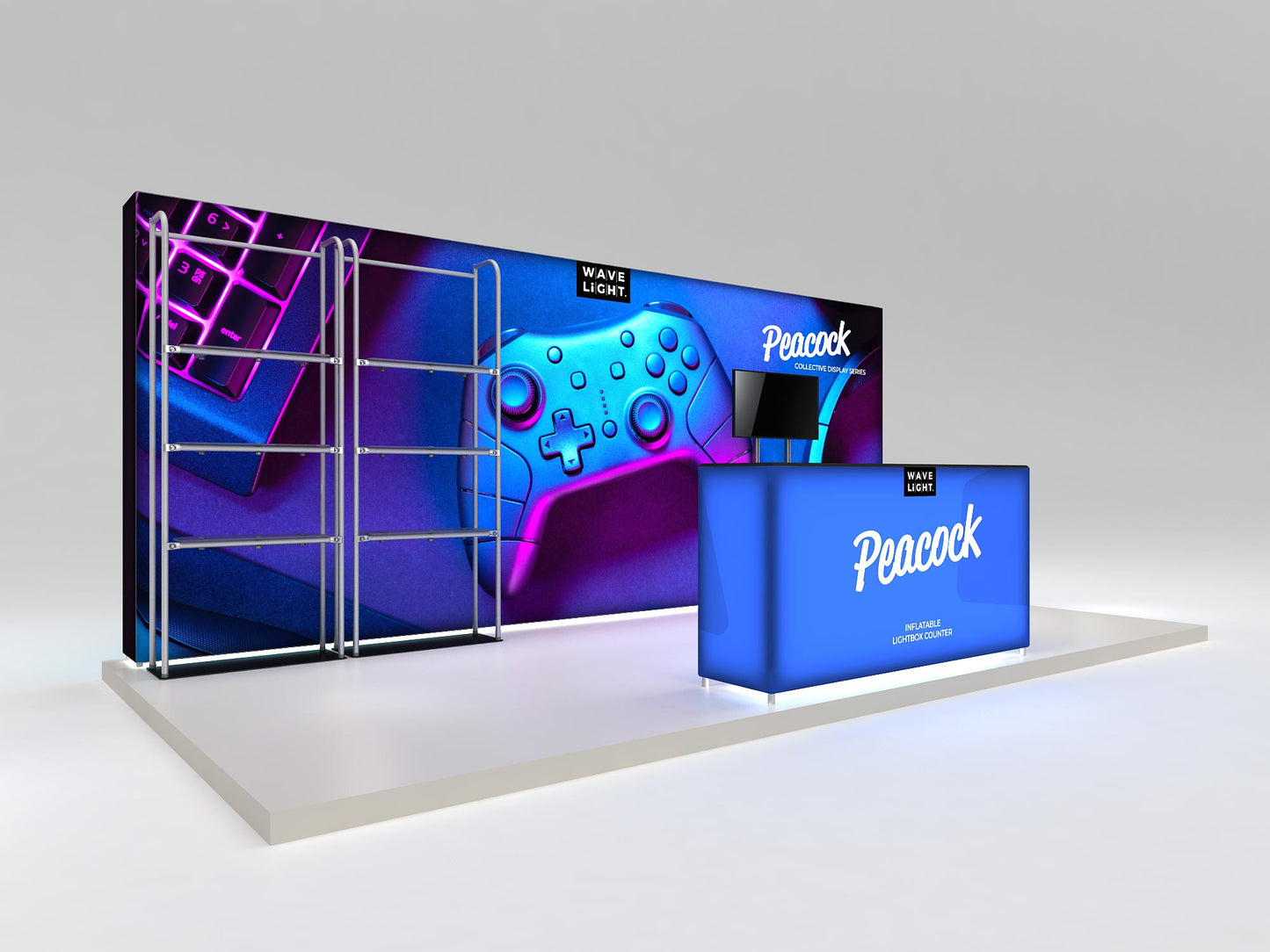 Peacock - 10x20 Inline Display